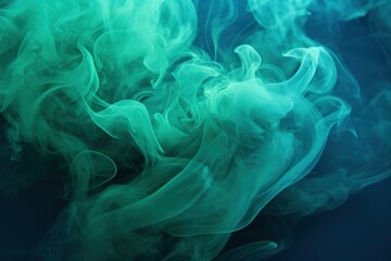 Blue green smoke. Generate Ai