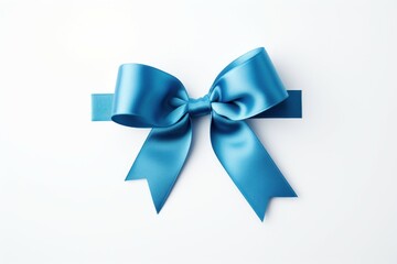Premium Blue ribbon bow. Generate Ai