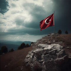 flag of türkiye, this design was generated by an artificial intelligence	