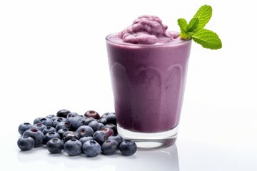 Refreshing Blueberry smoothie. Generate Ai