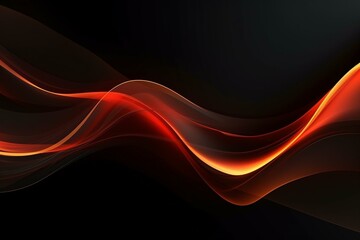 Contemporary dynamic banner in abstract style with dark backdrop. Generative AI