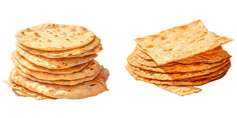 Png Set Cyprus lavash bread transparent background paper