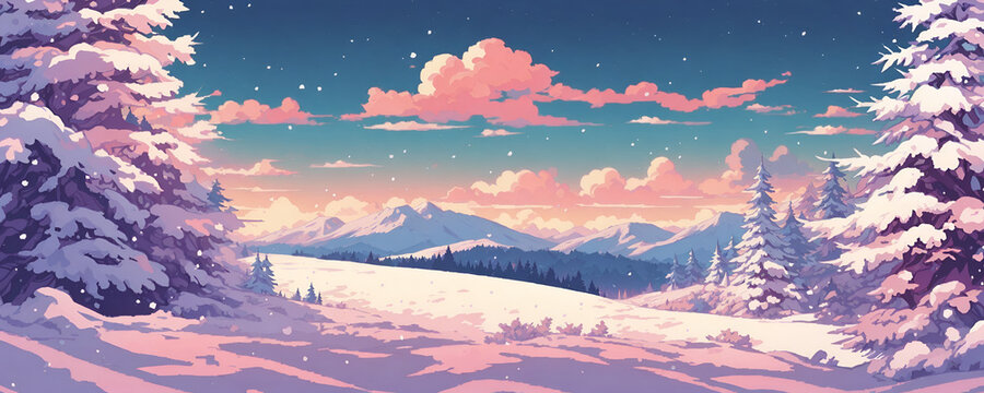 winter holiday landscape