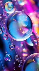 Beautiful soap bubbles - obrazy, fototapety, plakaty