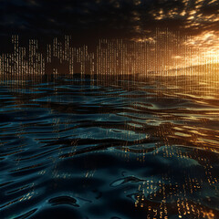 reflection in water, this design was generated by an artificial intelligence	