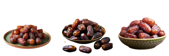 Png Set Kurma Sukari or Sukkari Dates are Middle Eastern dates eaten during Ramadan breakfasting transparent background