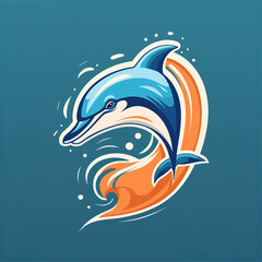 illustration of a dolphin, this design was generated by an artificial intelligence	