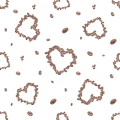 
seamless pattern coffee and love
