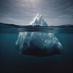 iceberg in polar regions, this design was generated by an artificial intelligence	