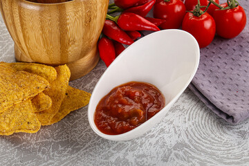 Spicy mexican sauce Salsa dip