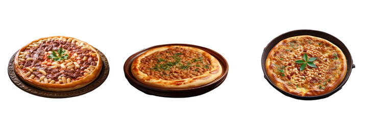 Png Set Georgian food s traditional dish Lobiani is a baked pie or bread filled with white or red beans along with haricot parsley red pepper and flour transparent background
