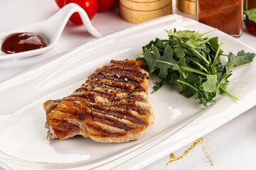 Delicous grilled pork meat steak