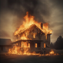 house in fire, this design was generated by an artificial intelligence	