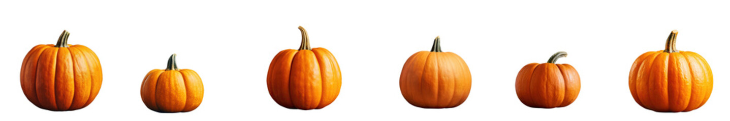 Png Set Close up photograph of organic pumpkin in low key lighting with ample room for text transparent background - obrazy, fototapety, plakaty