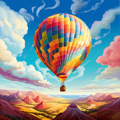 Air balloon in the sky