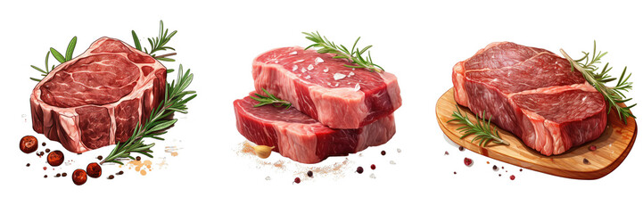 Png Set Fresh steak transparent background