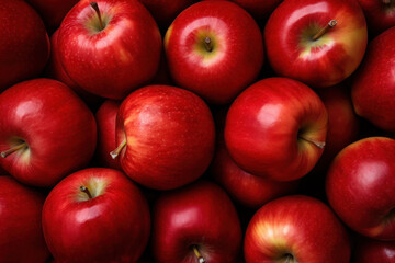 Fototapeta na wymiar Red apples at local farmer market