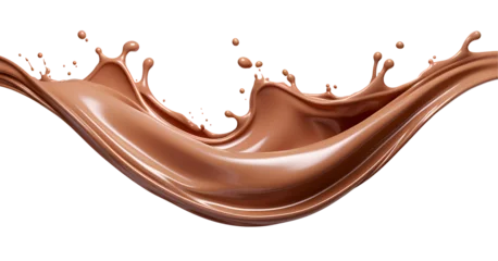  A splash of chocolate on a white background. © Tanuha