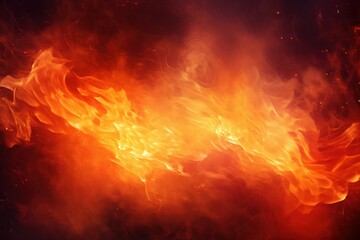 Inviting Bright glowing fire. Dark light hot. Generate Ai