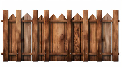 wooden fence isolated on white