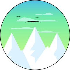 Mountain tourist vector logo, Mountain adventure logo premium vector illustrations, Mountain logo design concept with modern style
