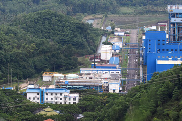 Hydroelectric power plant complex, using ocean wave technology on the South coast of Java Island,...