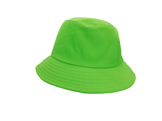 Green bucket hat isolated PNG transparent