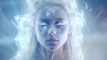 A faint ghostly aura surrounds the character, indicating their transient connection to the astral plane and the delicate balance they maintain between the physical and spiritual realms.