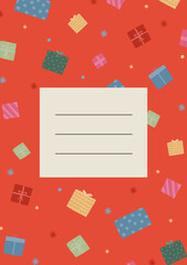 CHRISTMAS CARD. Christmas template. Corporate Christmas card and invitation. Cute and Minimalist style