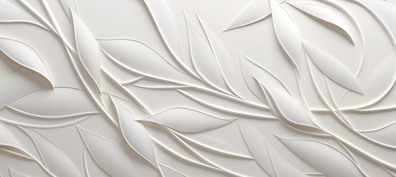 Abstract pattern white concept origami textured floral design paper decorative background wallpaper art beautiful