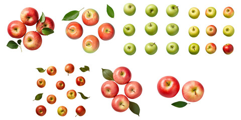 Png Set transparent background Champion apple Top view