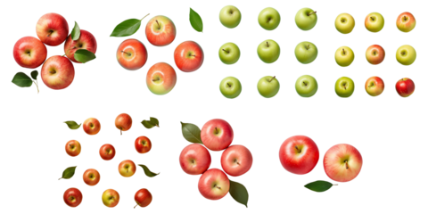 Png Set transparent background Champion apple Top view