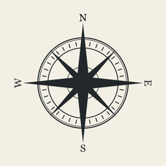 compass line logo vector design creative.