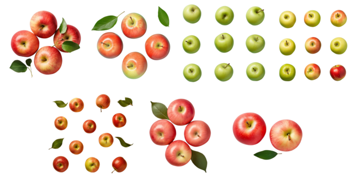 Png Set transparent background Champion apple Top view