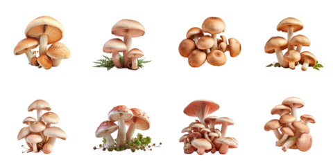 Png Set Cooking mushrooms on a transparent background