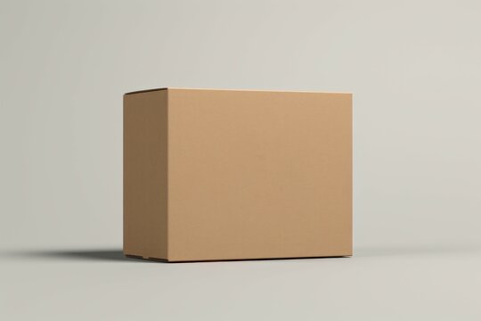 Textured Cardboard box background. Closed container. Generate Ai