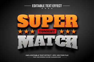 Super match 3D editable text effect template © nicemorning