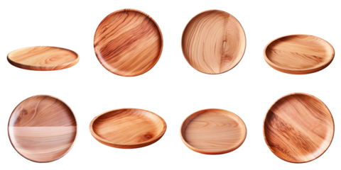 Png Set transparent background with wooden plate