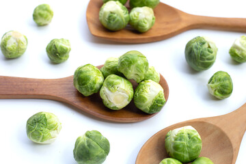 Fresh brussels sprouts. Organic vegetables