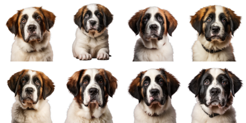 Png Set Saint Bernard puppy standing in front of transparent background