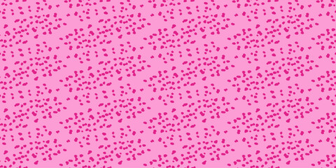 Abstract background. Pink shape seamless pattern. Trendy Style. Dots blots randomly. Template for textile and wallpaper. Vector illustration..