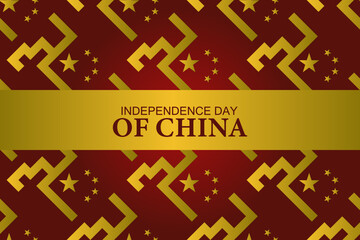 seamless pattern happy national day of China with geometric shape background