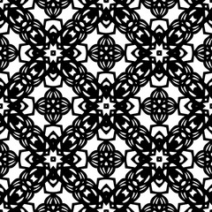 Black and white seamless pattern. Repeat pattern. Abstract background. Monochrome texture. Seamless texture for fashion, textile design,  on wall paper, wrapping paper, fabrics and home decor.