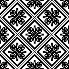 Black and white seamless pattern. Repeat pattern. Abstract background. Monochrome texture. Seamless texture for fashion, textile design,  on wall paper, wrapping paper, fabrics and home decor.