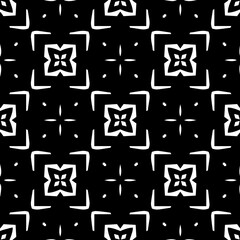 Black and white seamless pattern. Repeat pattern. Abstract background. Monochrome texture. Seamless texture for fashion, textile design,  on wall paper, wrapping paper, fabrics and home decor.