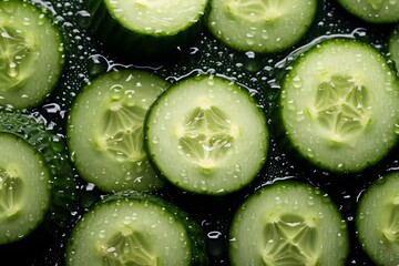 たくさんの新鮮なきゅうり