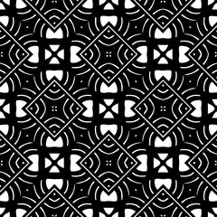 Black and white seamless pattern. Repeat pattern. Abstract background. Monochrome texture. Seamless texture for fashion, textile design,  on wall paper, wrapping paper, fabrics and home decor.