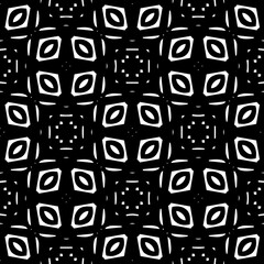 Black and white seamless pattern. Repeat pattern. Abstract background. Monochrome texture. Seamless texture for fashion, textile design,  on wall paper, wrapping paper, fabrics and home decor.