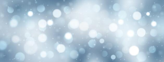 Abstract background with bokeh effect in light blue colors