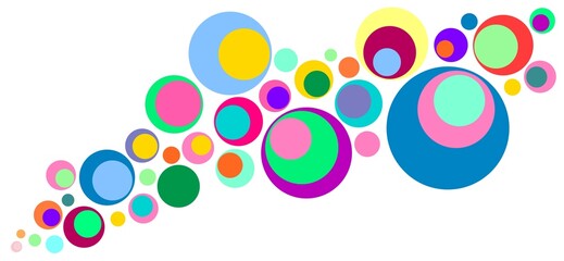 Beautiful colorful circle balls on white background